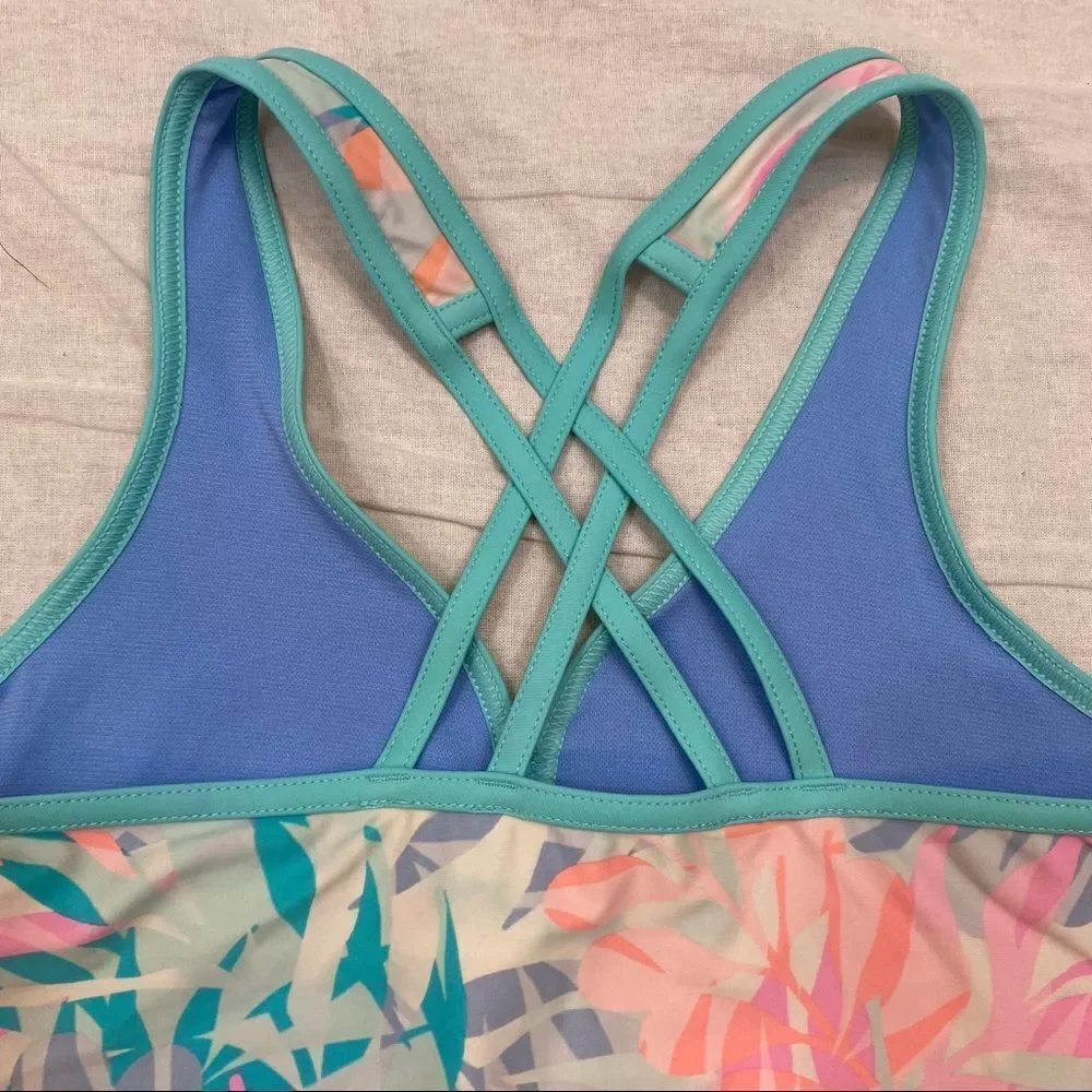 Gerry Brand Girls Floral‎ Print Tankini Top Size Large 14/16